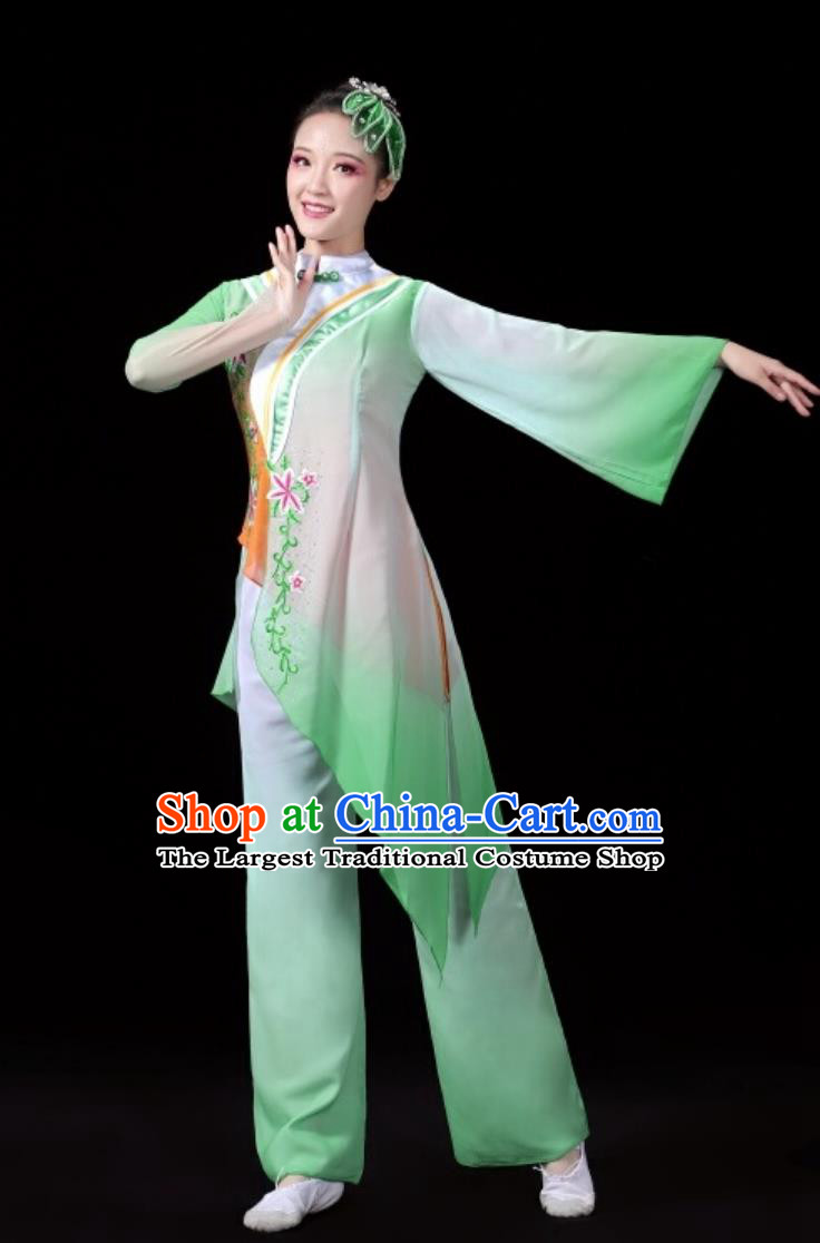Classic Dance Yangko Performance Costume Women Drunken Spring Breeze Fan Umbrella Dance Chinese Group Performance Clothing