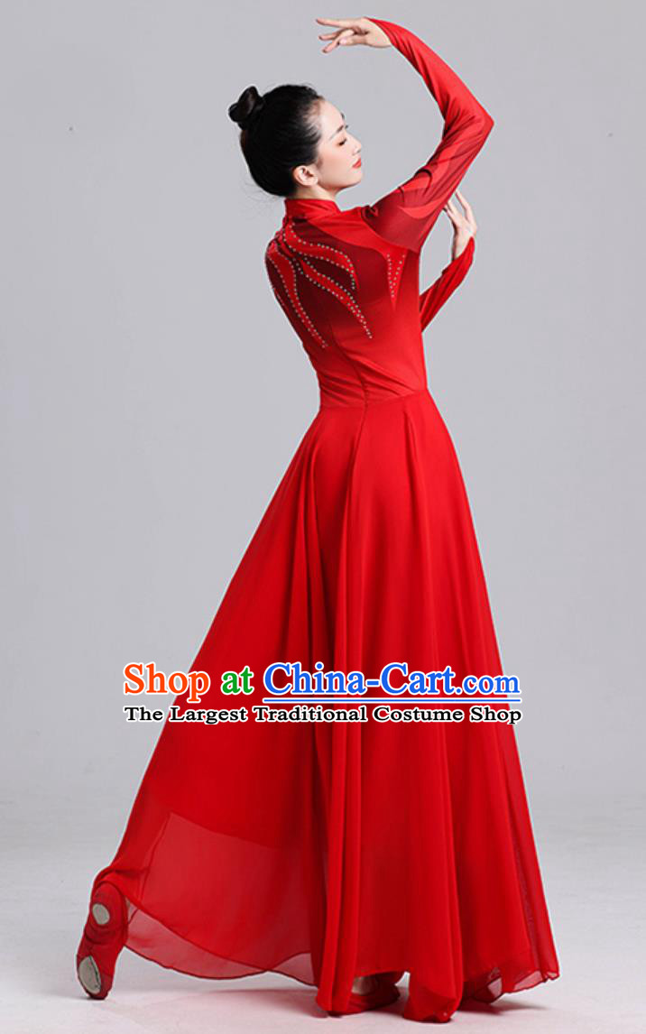 Opening Dance Large Swing Dress Grand Song And Dance Accompaniment Lantern Performance Costume Chinese Modern Dance Clothing