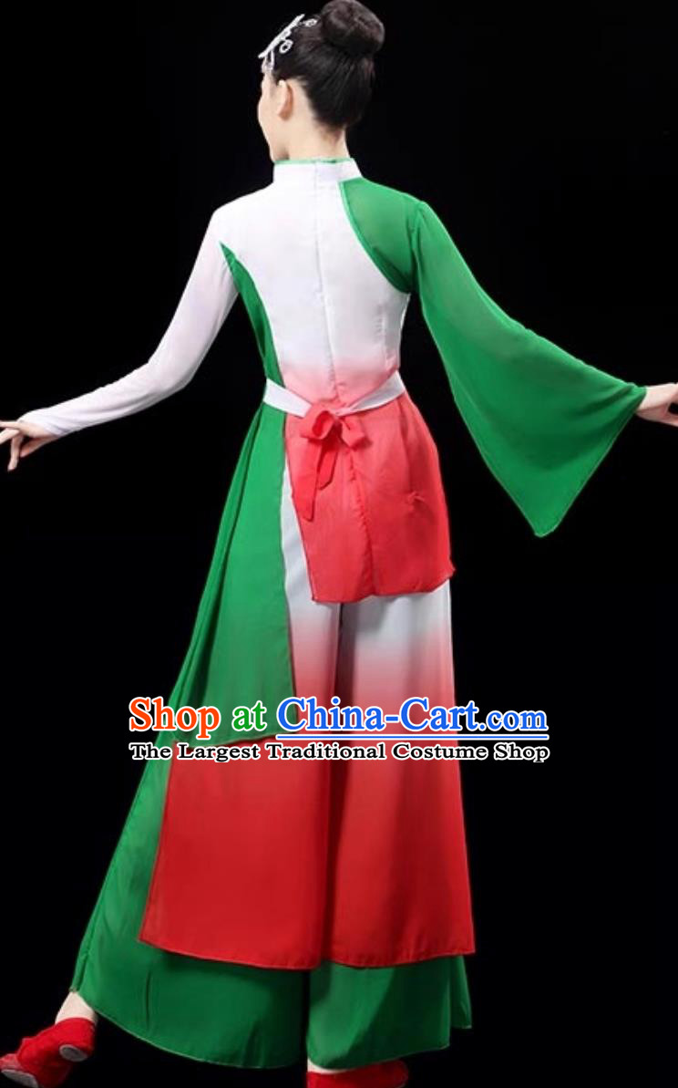 Classic Dance Performance Costume Women Elegant Chinese Group Waist Drum Dance Clothing Umbrella Dance Outfit