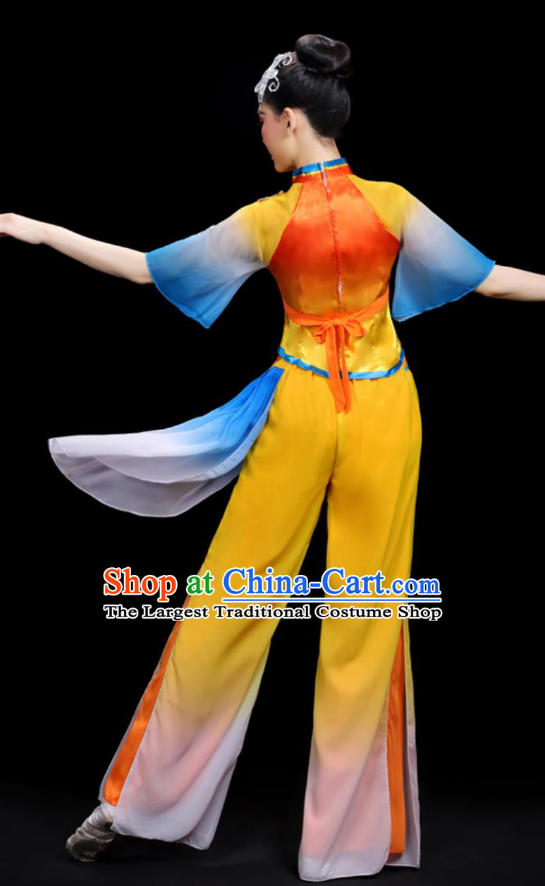 Chinese Classic Dance Costume Elegant Women Square Dance Clothing Fan Dance Performance Outfit