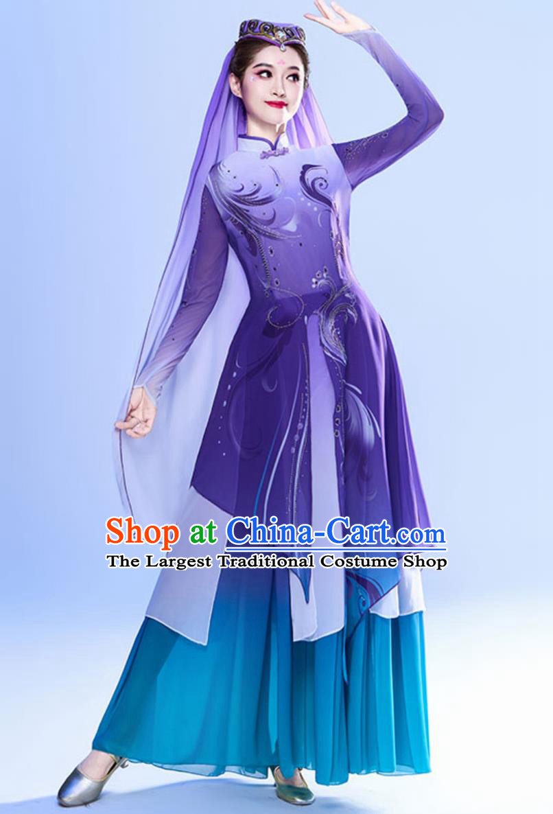 Xinjiang Uyghur Dance Performance Costume Women Ethnic Minority Hui Dance Clothing