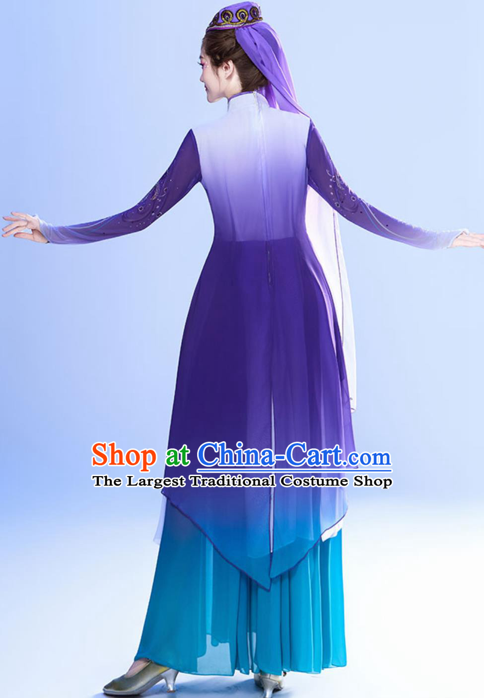 Xinjiang Uyghur Dance Performance Costume Women Ethnic Minority Hui Dance Clothing