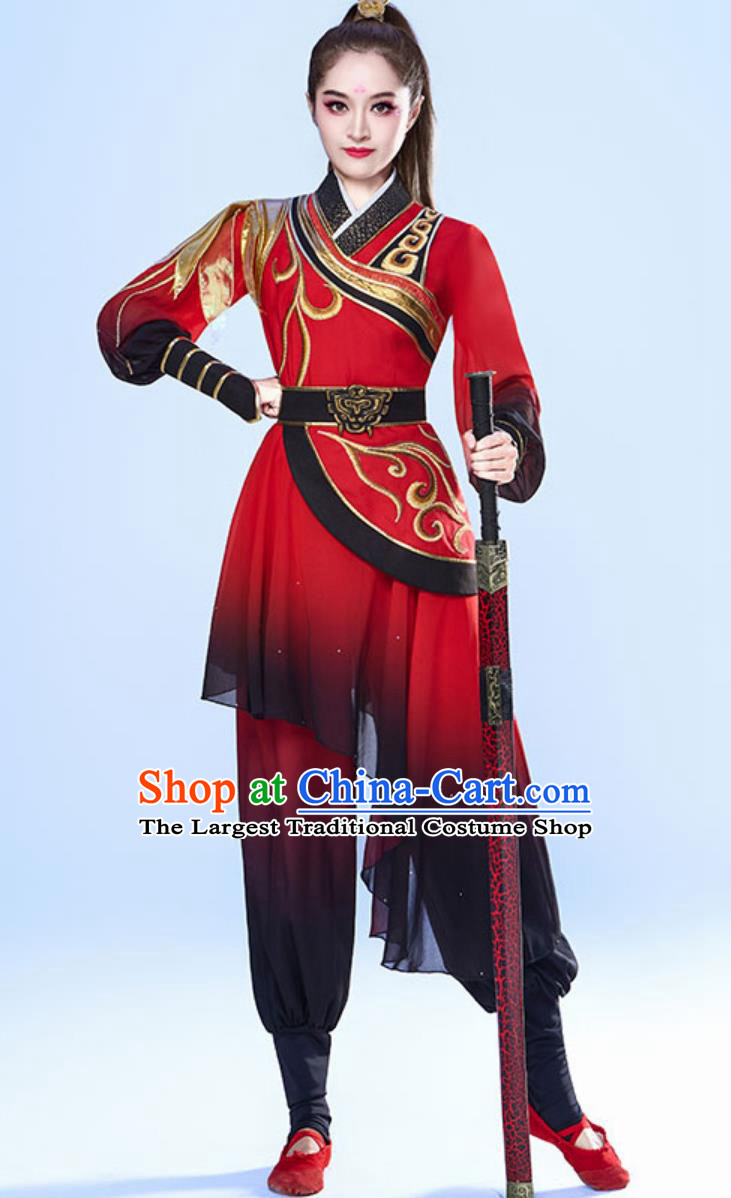 Chinese Style Drum Performance Costume Women Festive Powerful Folk Dance Outfit