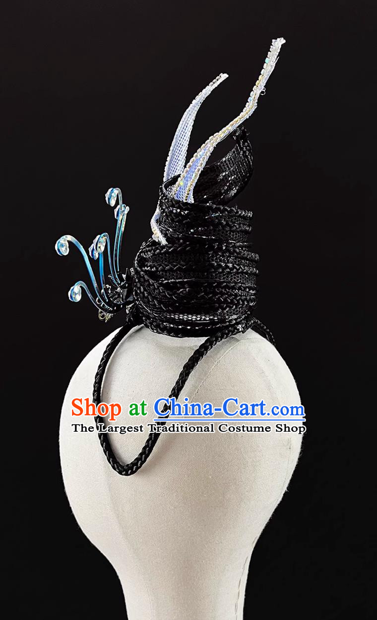 Classical Dance Mountain Water Moon Headdress Landscape Hair Accessory Women Group Dance Stage Performance Headpiece