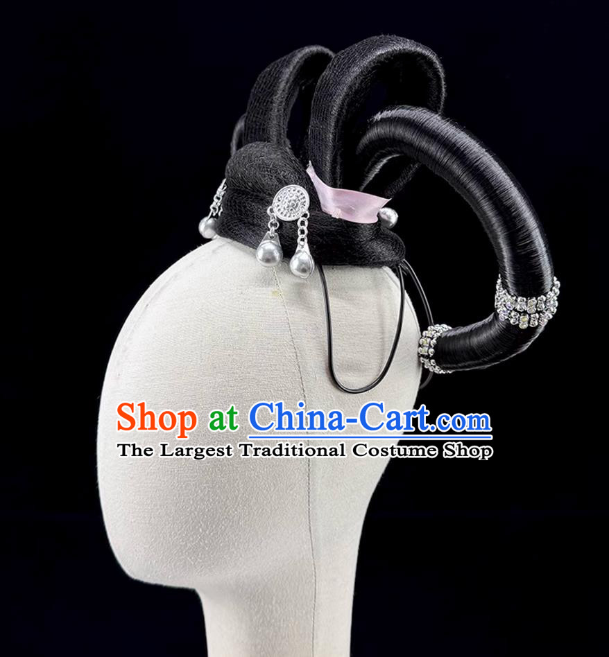 Children Dance Headdress Chinese Classical Dance Hanfu Show Wig