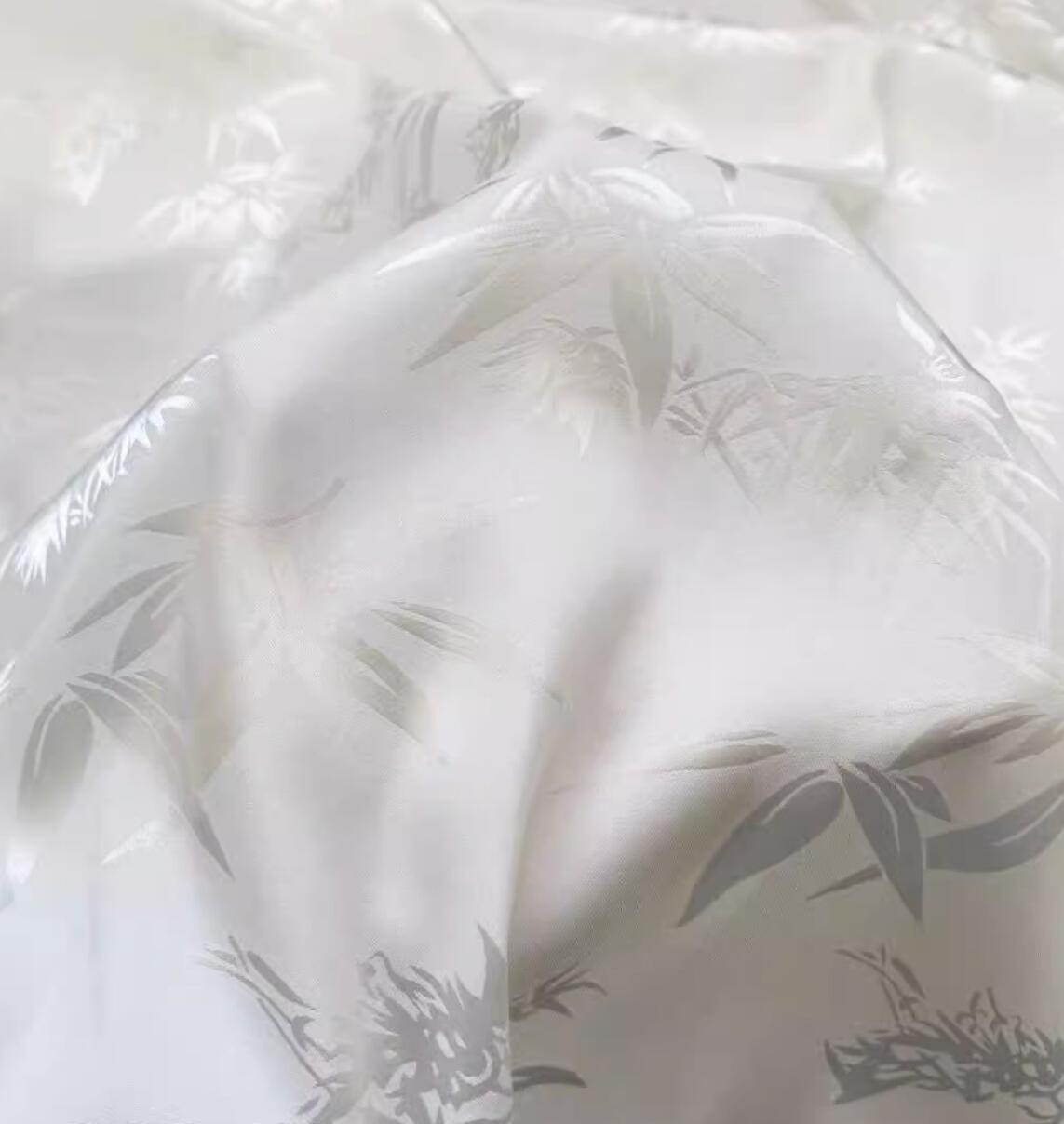 Hanfu Fabric Palace Bamboo Leaf Jacquard Silk Cheongsam Mamianqun Aoqun Fabric Traditional Chinese Style Material