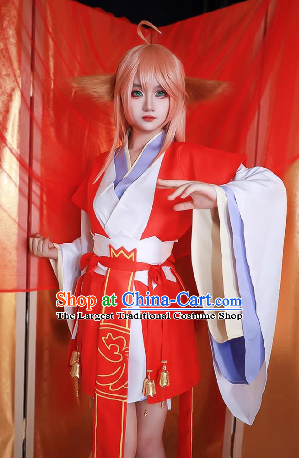 Anime Cosplay Attire Chinese Cartoon Fox Spirit Matchmaker Tushan Honghong Costume Ancient China Fairy Red Hanfu Dress