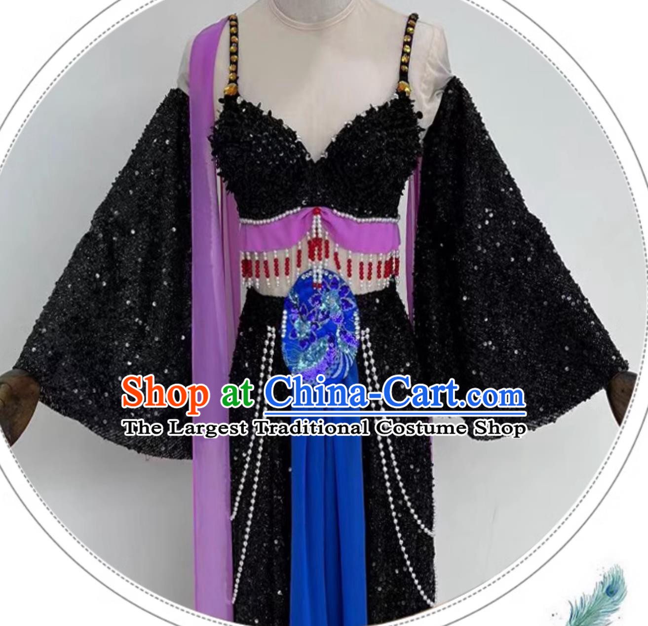 Ancient China Fairy Dress TV Series Journey to the West Black Fox Clothing Traditional Chinese Clothing
