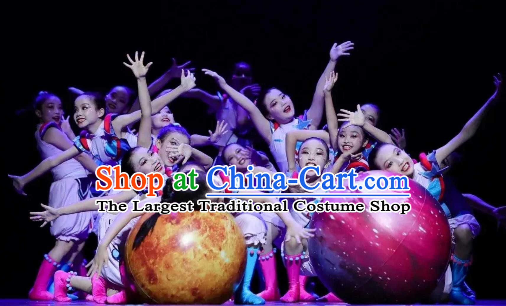 Childrens Group Dance Flying To Outer Space Dance Costume Xiao He Feng Cai Dance Costume