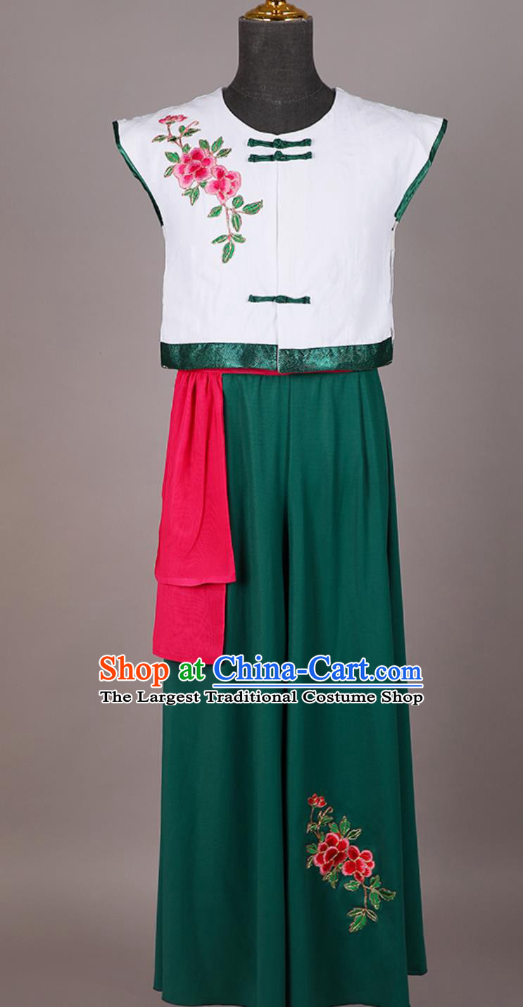 Jiaozhou Yangko Dance Costume Flower Drum Lantern Stage Performance Outfit Chinese Classical Dance Clothing