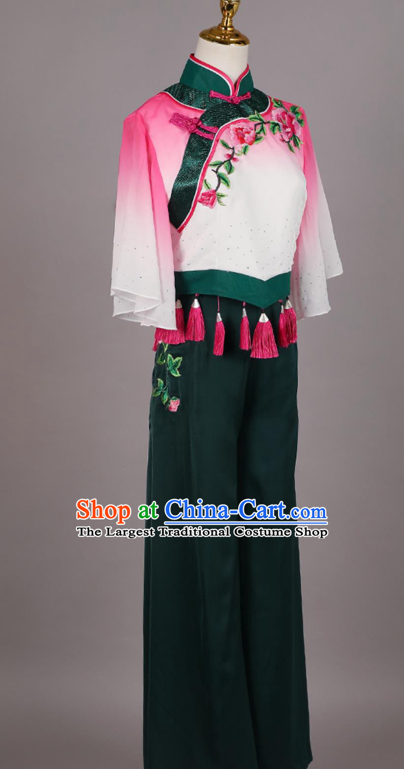 Chinese Classical Dance Clothing Jiaozhou Yangko Dance Costume Flower Drum Lantern Stage Performance Women Outfit