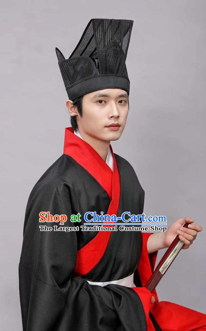 Men Zhiju Formal Attire Ancient Chinese Performance Costume Sacrificial Ceremony Confucius Ceremony Hanfu