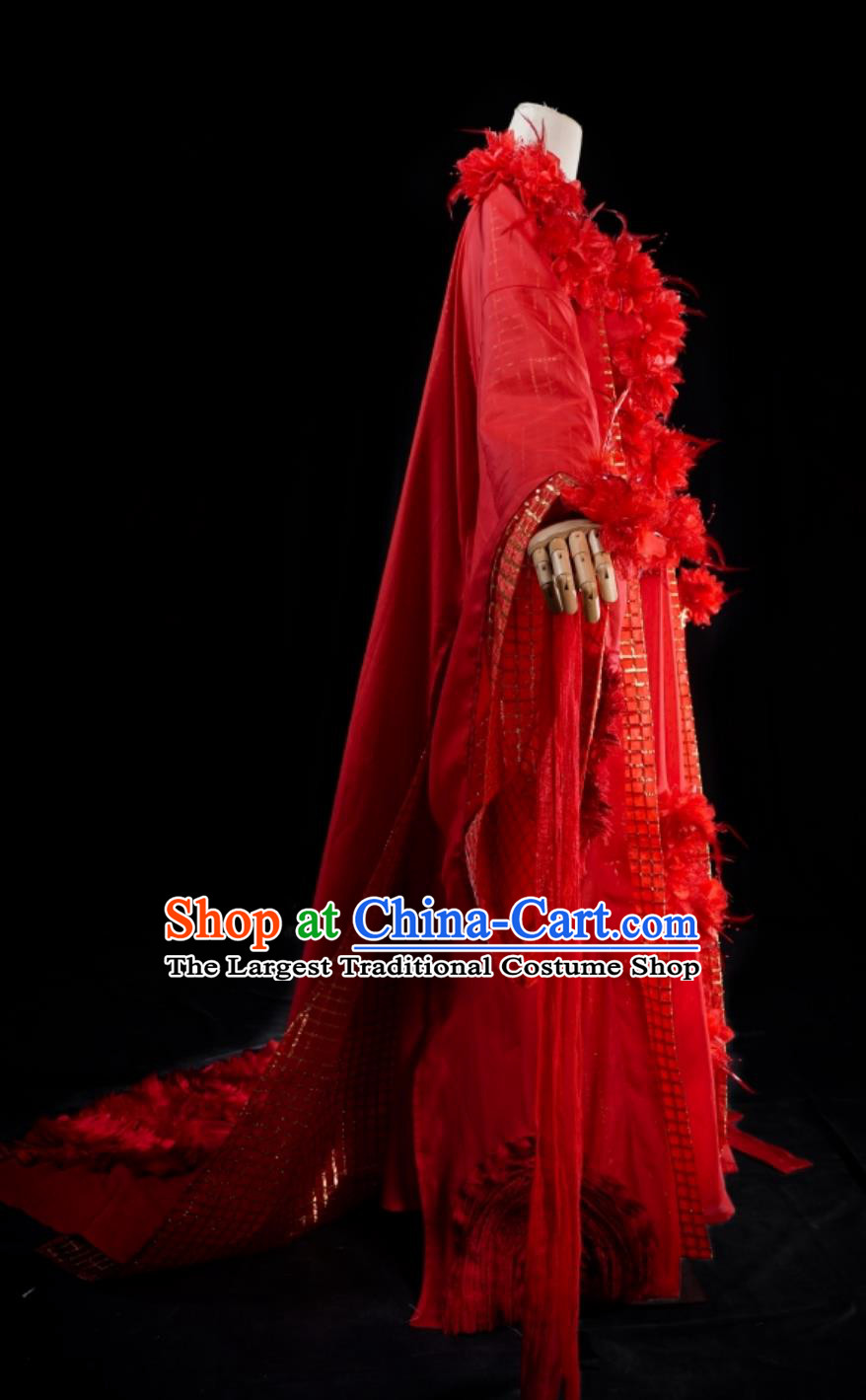 TV Series Chinese Paladin  Fire Ghost Queen Replica Costume Ancient China Goddess Clothing Traditional Red Hanfu Dress