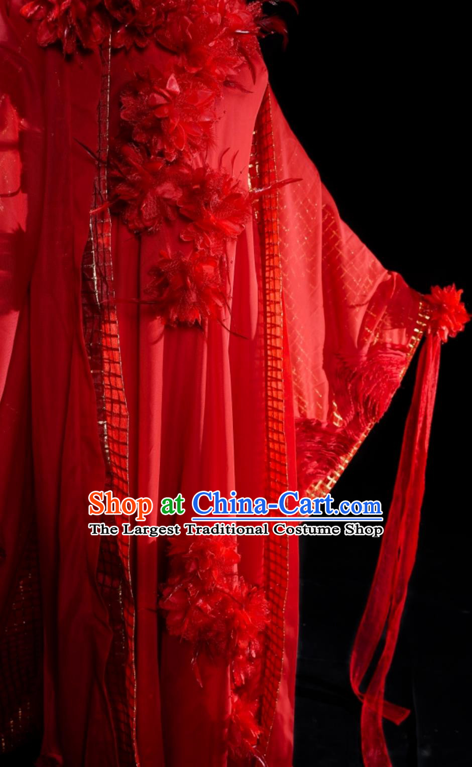 TV Series Chinese Paladin  Fire Ghost Queen Replica Costume Ancient China Goddess Clothing Traditional Red Hanfu Dress