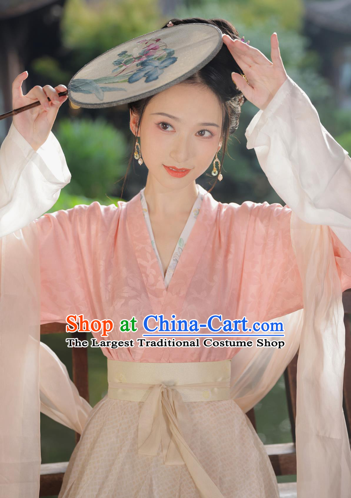 Chinese Song Dynasty Silk Ruqun Traditional Chinese Light Cross Collar Hanfu Dress Set