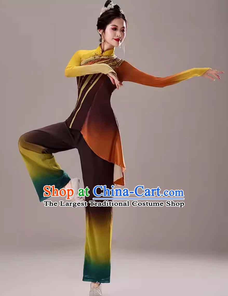 Jiaozhou Yangko Dance Costume Performance Costume Women Autumn Harvest Dance Outfit Bountiful Harvest Chinese Fan Dance Umbrella Dance Set