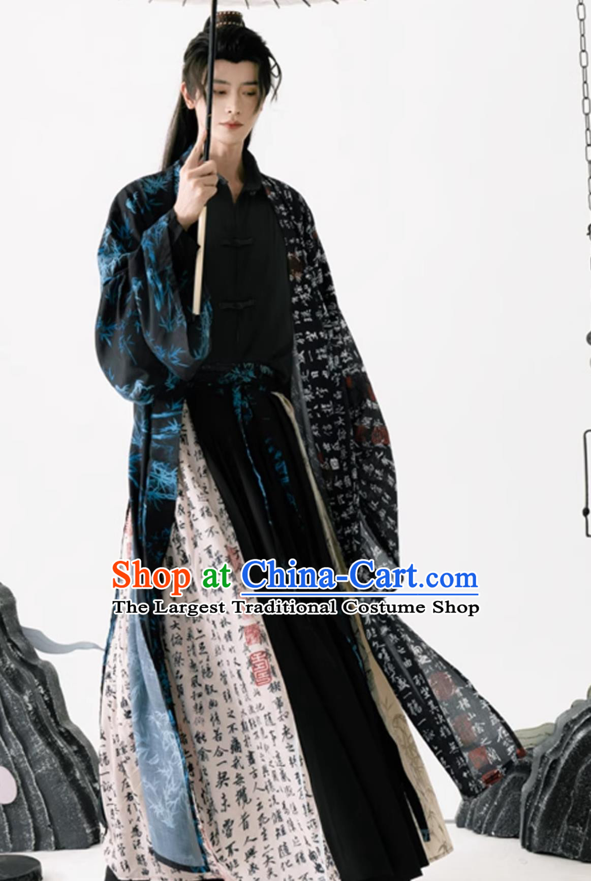 Traditional Chinese Clothing Wide Sleeve Hanfu Ancient Swordsman Costumes Complete Set