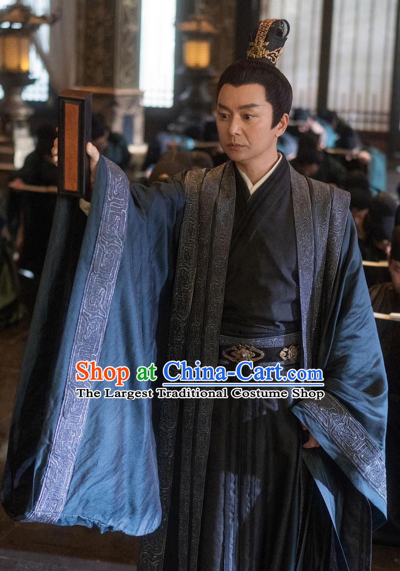 Chinese Ancient Official Clothing Traditional Elder Male Hanfu TV Series Guardians of the Dafeng Minister Wei Yuan Costume