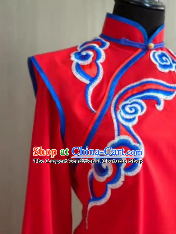Year Of The Snake Spring Festival Gala Chaoshan Yingge Dance Costume Women Performance Red Outfit Intangible Cultural Heritage Dance Attire