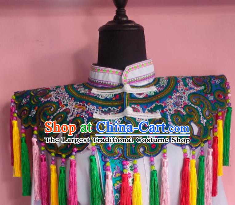 Chinese Performance Dance Dress Dong Nationality Golden Pheasant Suit Ethnic Costume