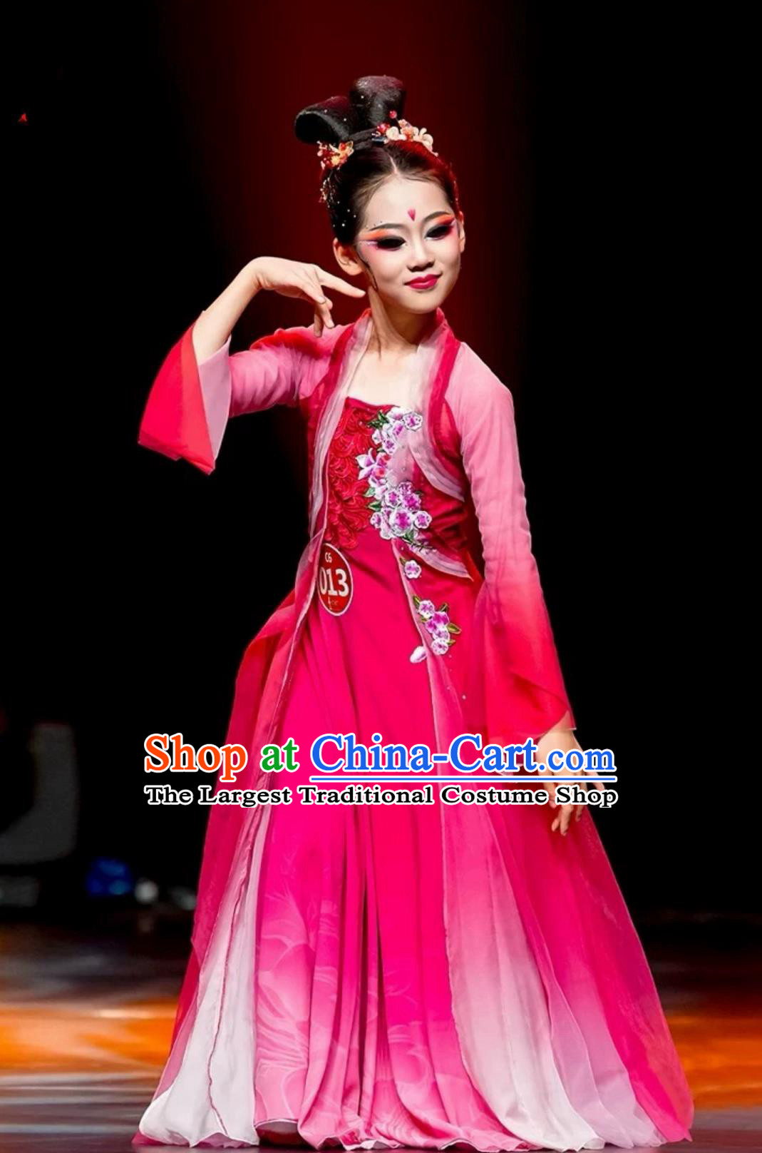 Classical Dance Costume Women Flowing Performance Outfit Chinese Han Tang Stage Clothing Pink Hanfu Dress