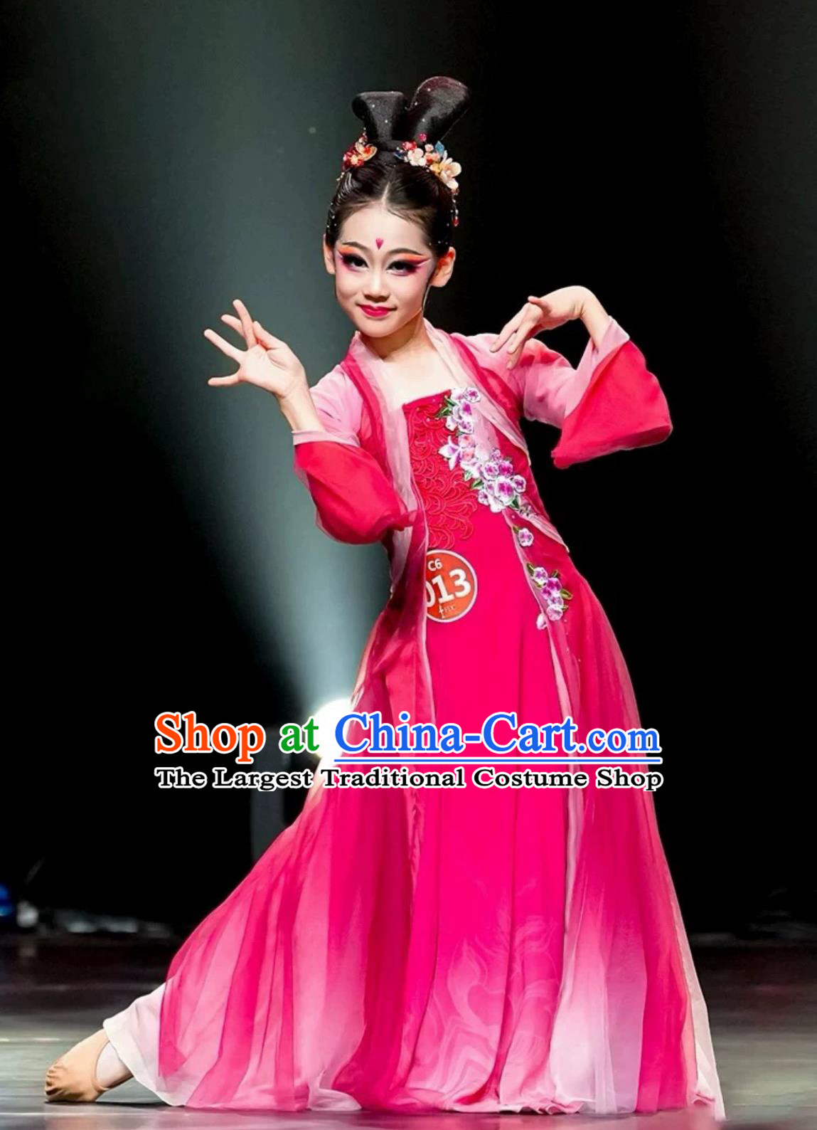 Classical Dance Costume Women Flowing Performance Outfit Chinese Han Tang Stage Clothing Pink Hanfu Dress