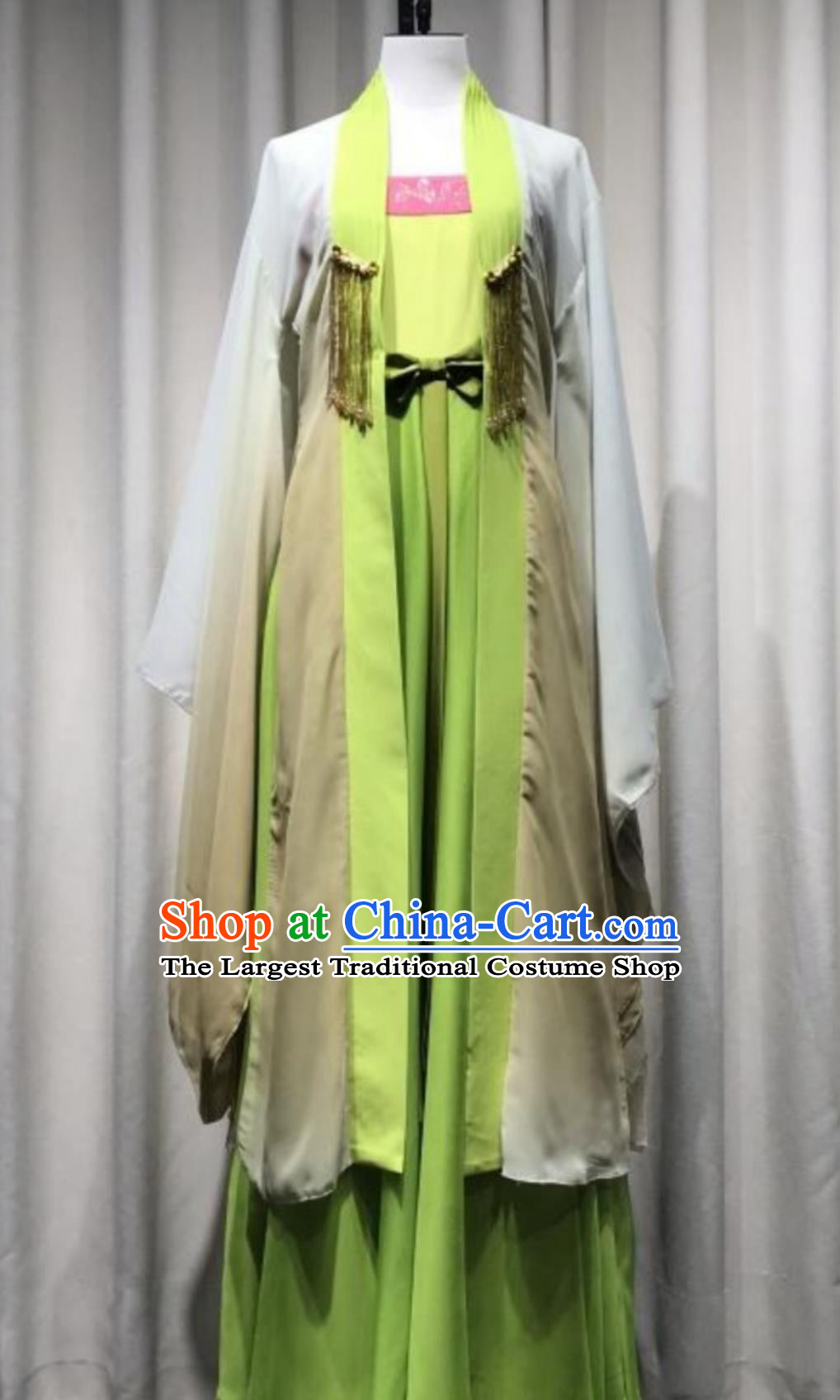 Chinese Female Classical Dance Costume For Moth Ornament And Snowy Willow Repertoire Group Dance Performance Attire Han Tang Dance Dress