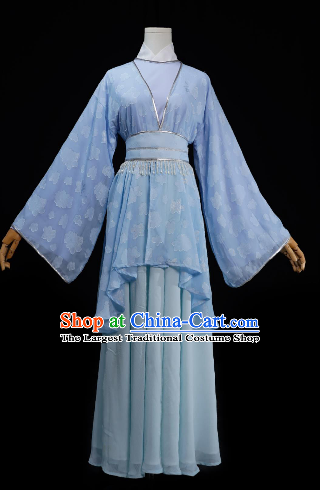 The Legend Of White Snake Zhao Yazhi Hu Meiniang Blue Dress Film Ancient Costume Traditional Hanfu Outfit