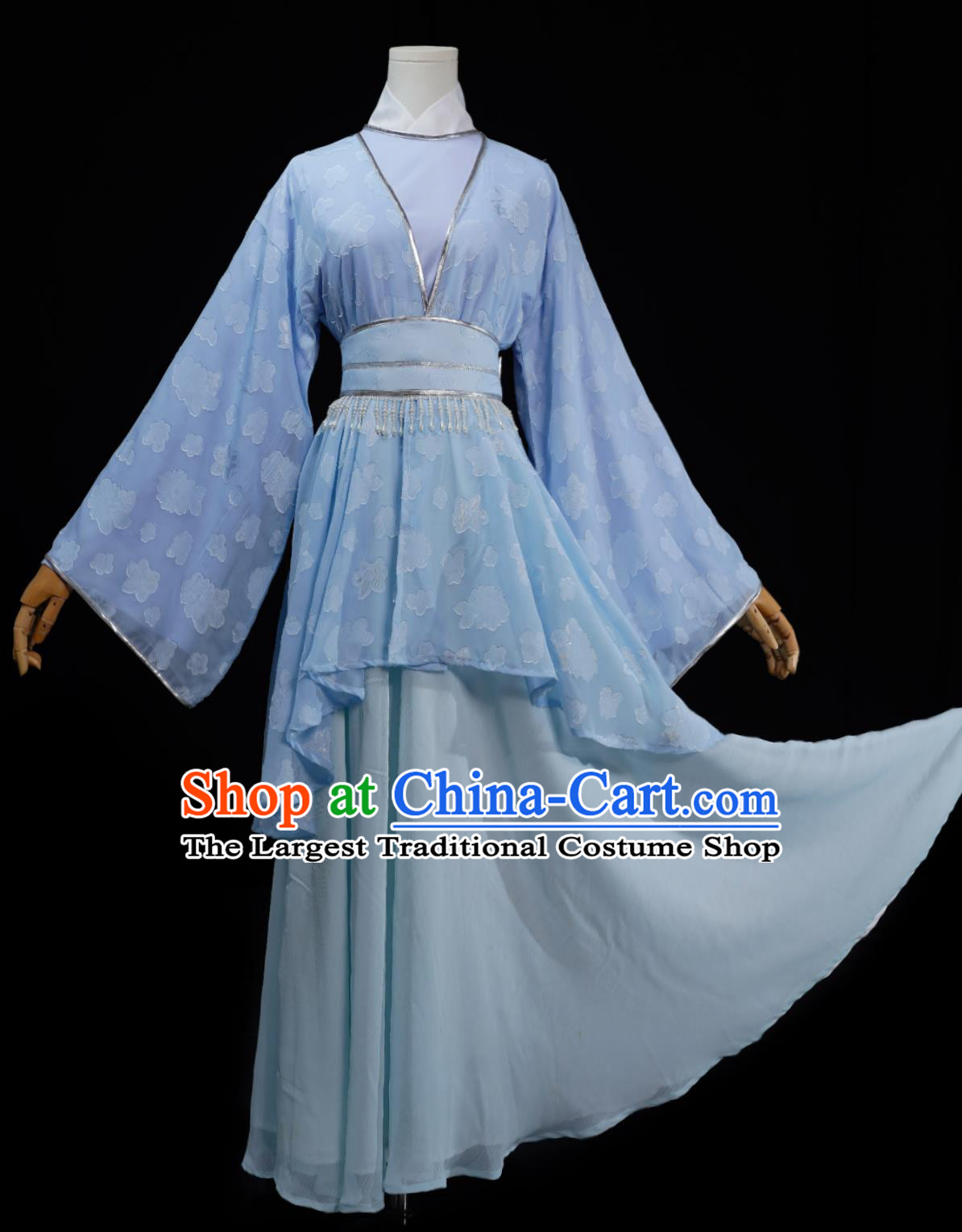 The Legend Of White Snake Zhao Yazhi Hu Meiniang Blue Dress Film Ancient Costume Traditional Hanfu Outfit