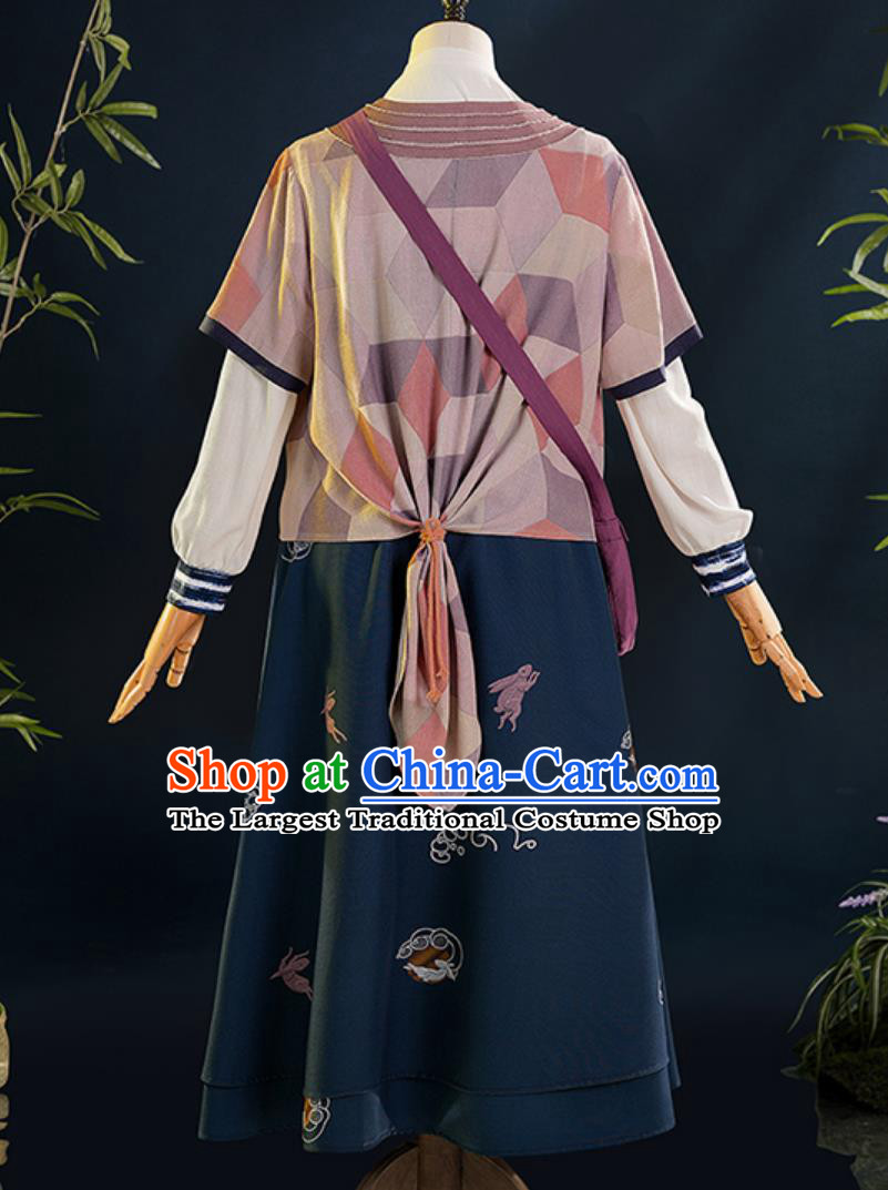 YanYun Sixteen Tones Zhou Hongxian Cos Hanfu Chinese Female D Game Outfit