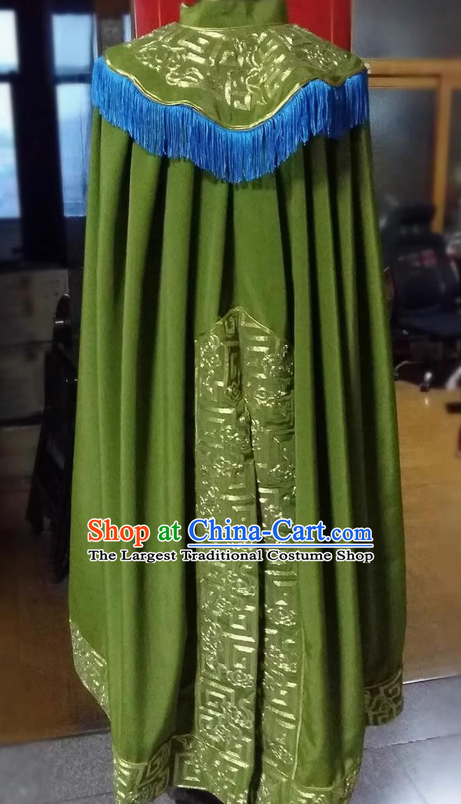 Chinese Beijing Opera Costume Lao Dan Outfit Fully Gold Embroidered Edge Cape
