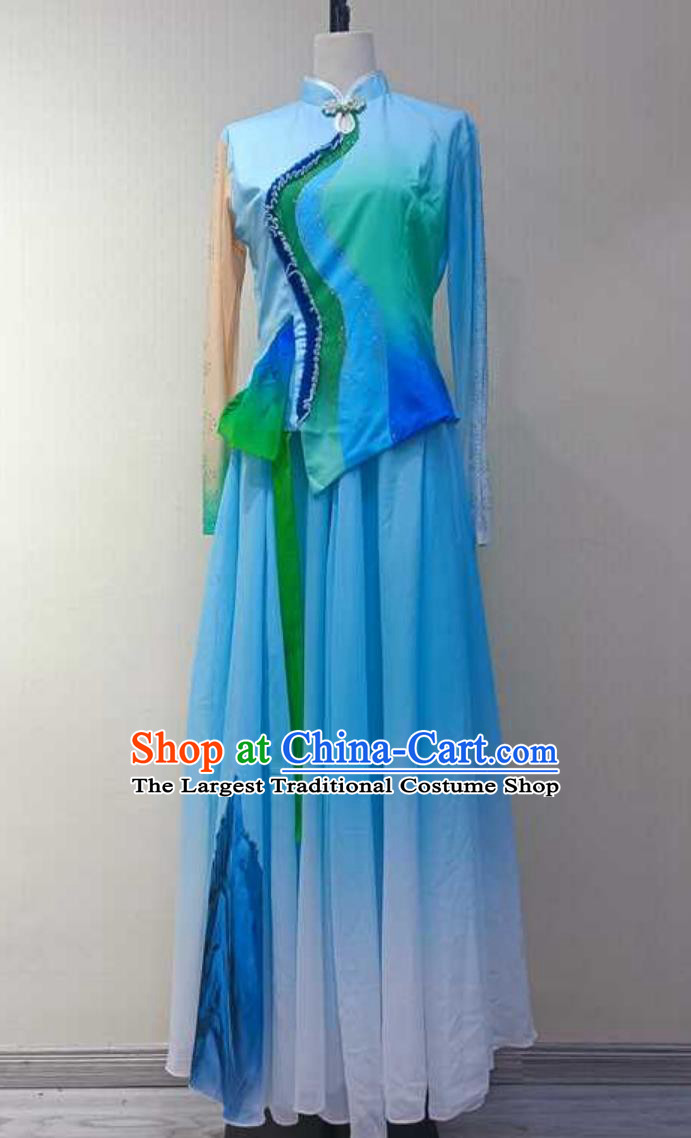 Lotus Award Classical Dance Lingnan Rain Alley Premium Dance Costume Chinese Umbrella Dance Women Group Performance Outfit