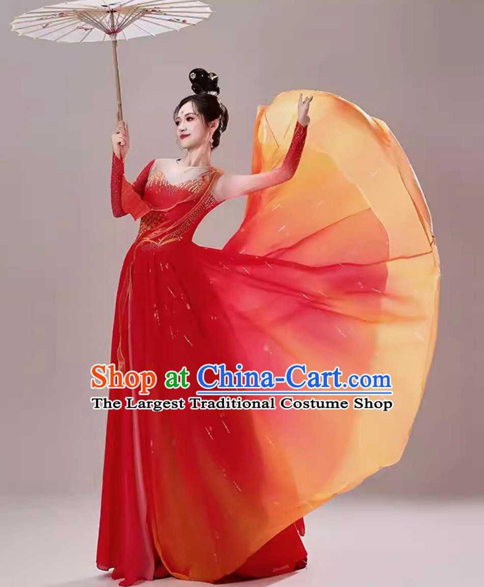 Classical Dance Performance Costume Women Elegant Dress Carp Leaping Over The Dragon Gate Chinese Dragon Dance Outfit