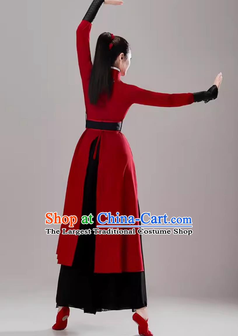Elegant Sword Dance Practice Costume Ancient Hanfu Wuxia Style Outfit Chinese Snow Dragon Chant Dancewear