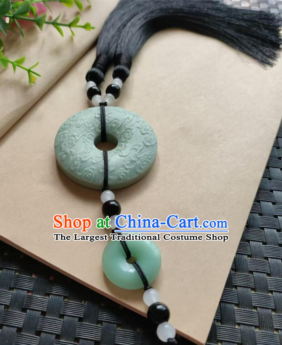 Handmade Hanfu Waist Jewelry Traditional Jade Waist Pendant Carving Could Craft