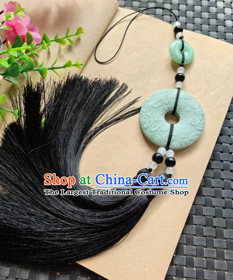 Handmade Hanfu Waist Jewelry Traditional Jade Waist Pendant Carving Could Craft