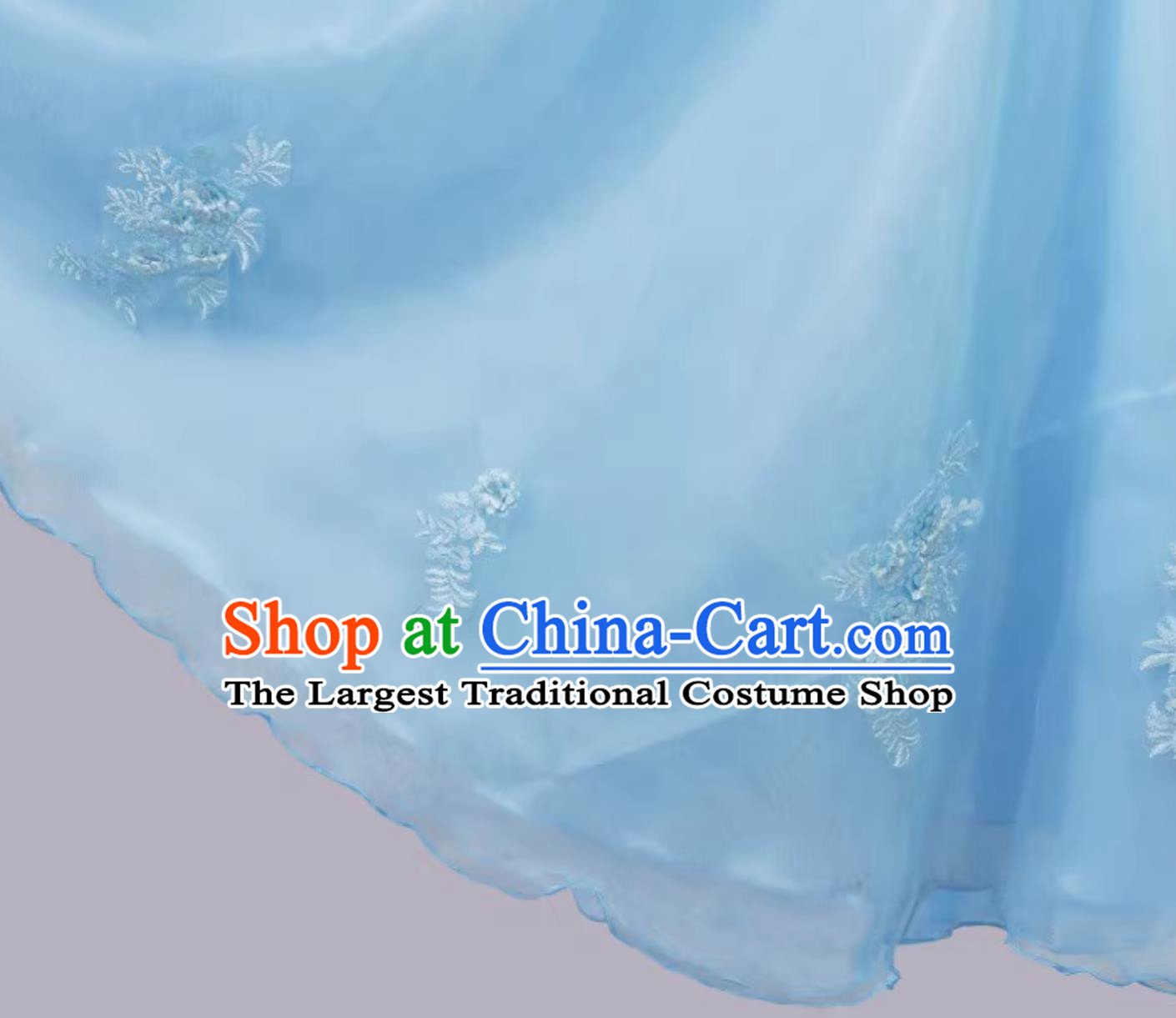Novoland The Castle In The Sky Yi Fu Ling Same Style Costume Ancient Chinese Fairy Clothing Sky Blue Dress