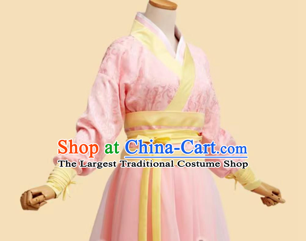 Ancient Chinese Fairy Clothing Pink Hanfu Dress Novoland The Castle In The Sky Yi Fu Ling Same Style Costume