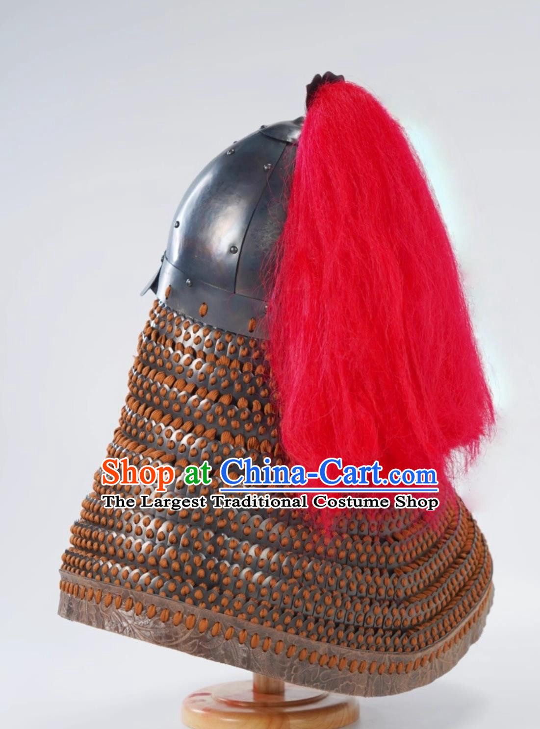 Chinese Armor Song Dynasty Helmet Eight Petal Helmet Reinforced Neck Guard Hand Forged Helmet Dou Mou