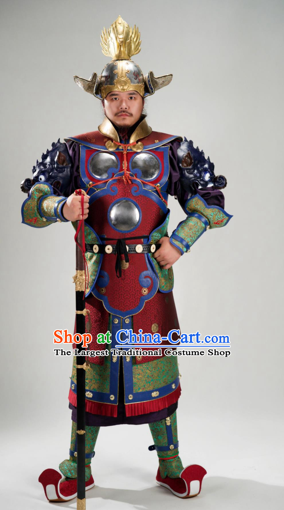 Chinese Armor Tang Dynasty Heavenly King Silk Thirteen Tang Armor and Helmet Set