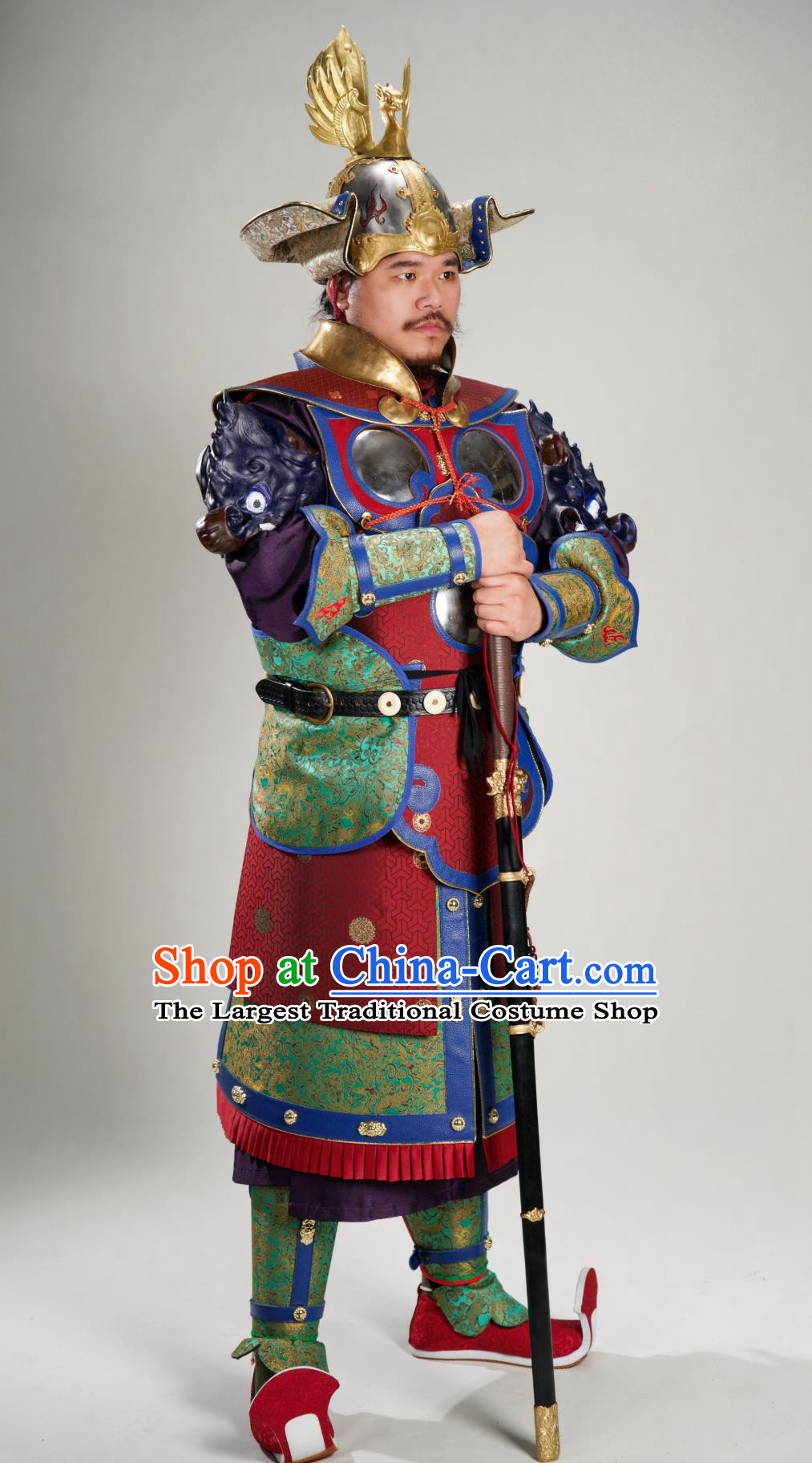 Chinese Armor Tang Dynasty Heavenly King Silk Thirteen Tang Armor and Helmet Set