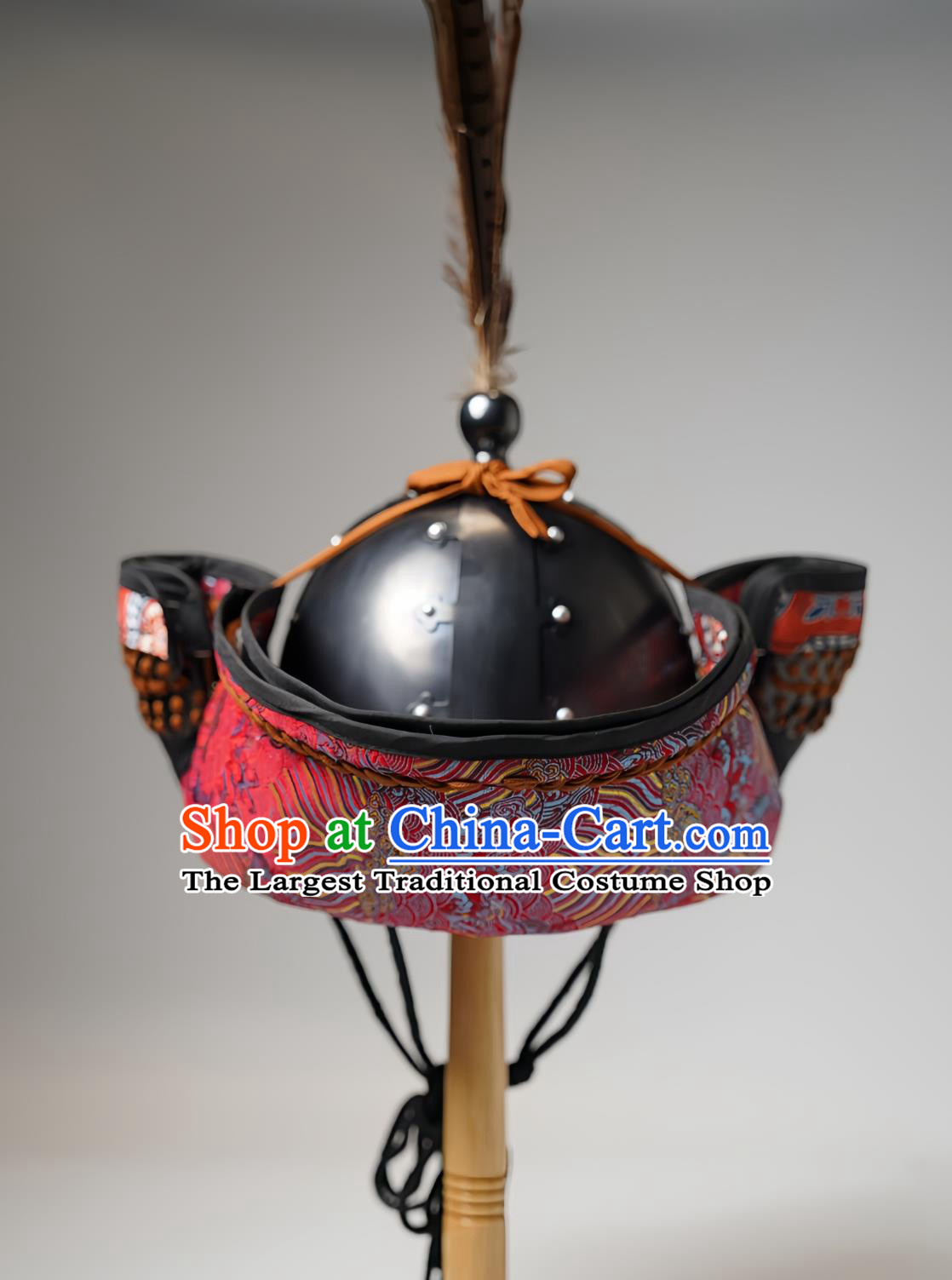 Bohai Style Folded Ear Helmet Chinese Tang Helmet Armor Headpiece
