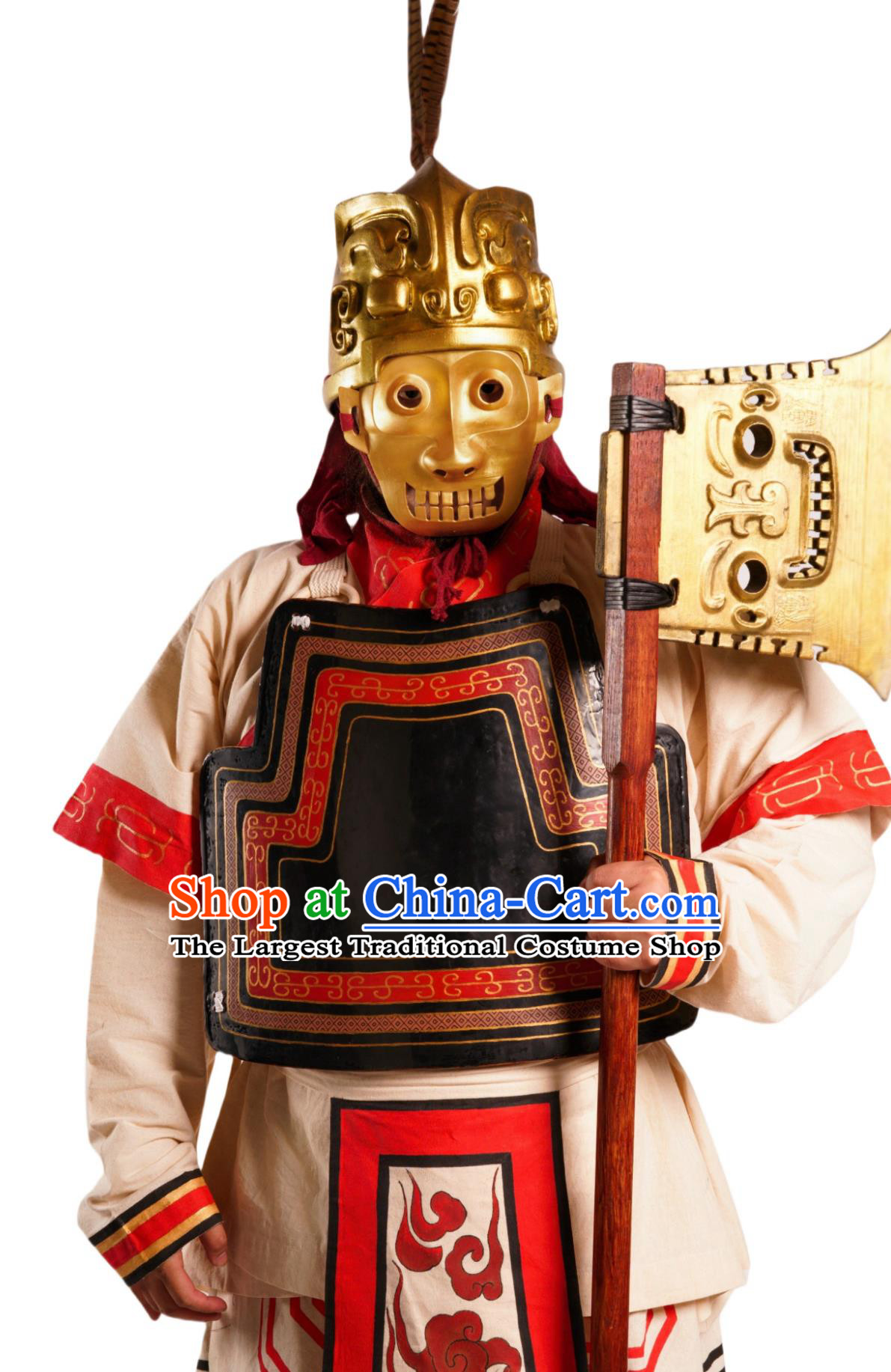 Chinese Armor Shang Dynasty Style Leather Armor Complete Weapon And Costume Set