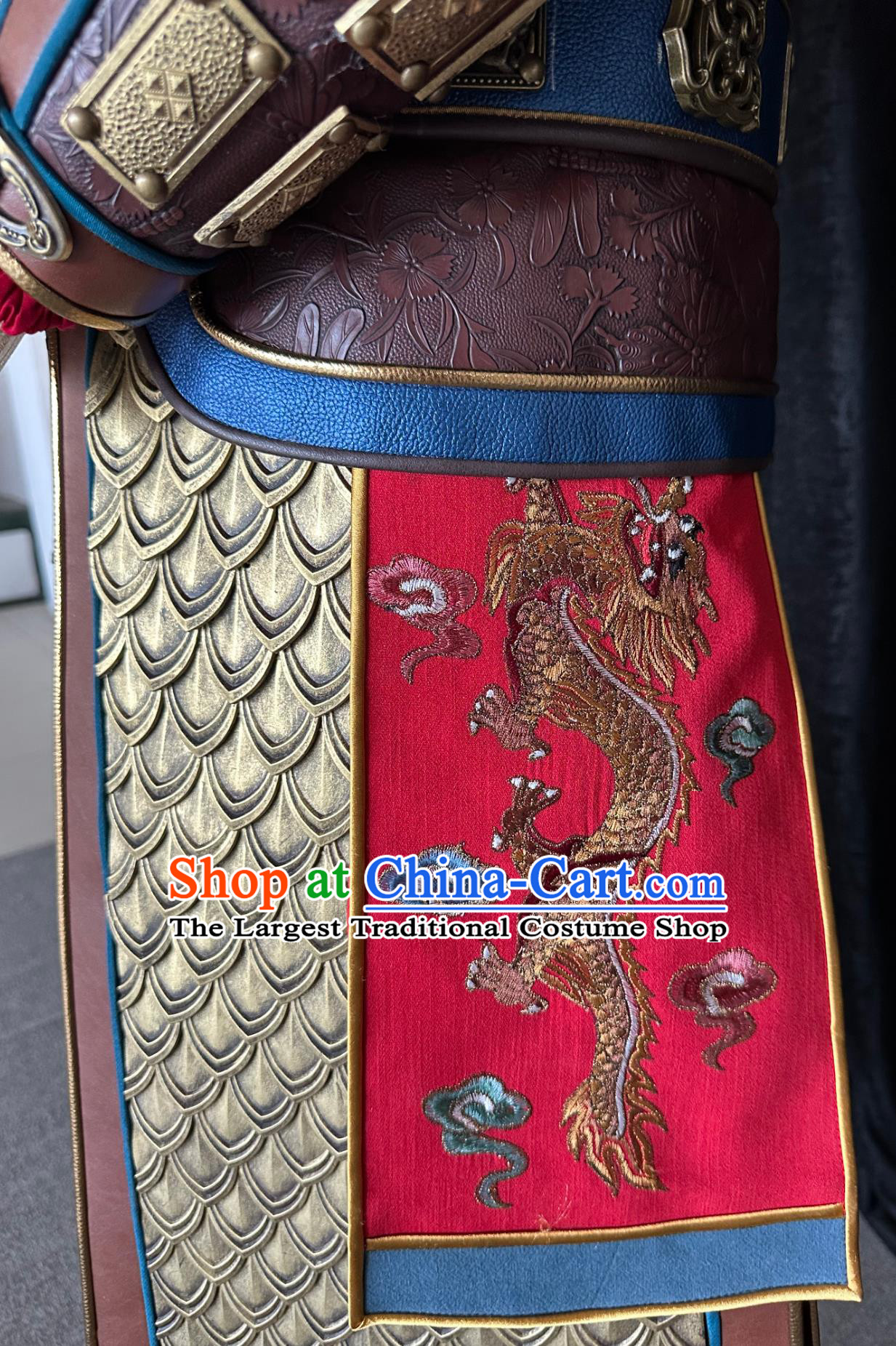 Ming Dynasty Armor Ancient Chinese General Golden Armor Embroidered War Robe
