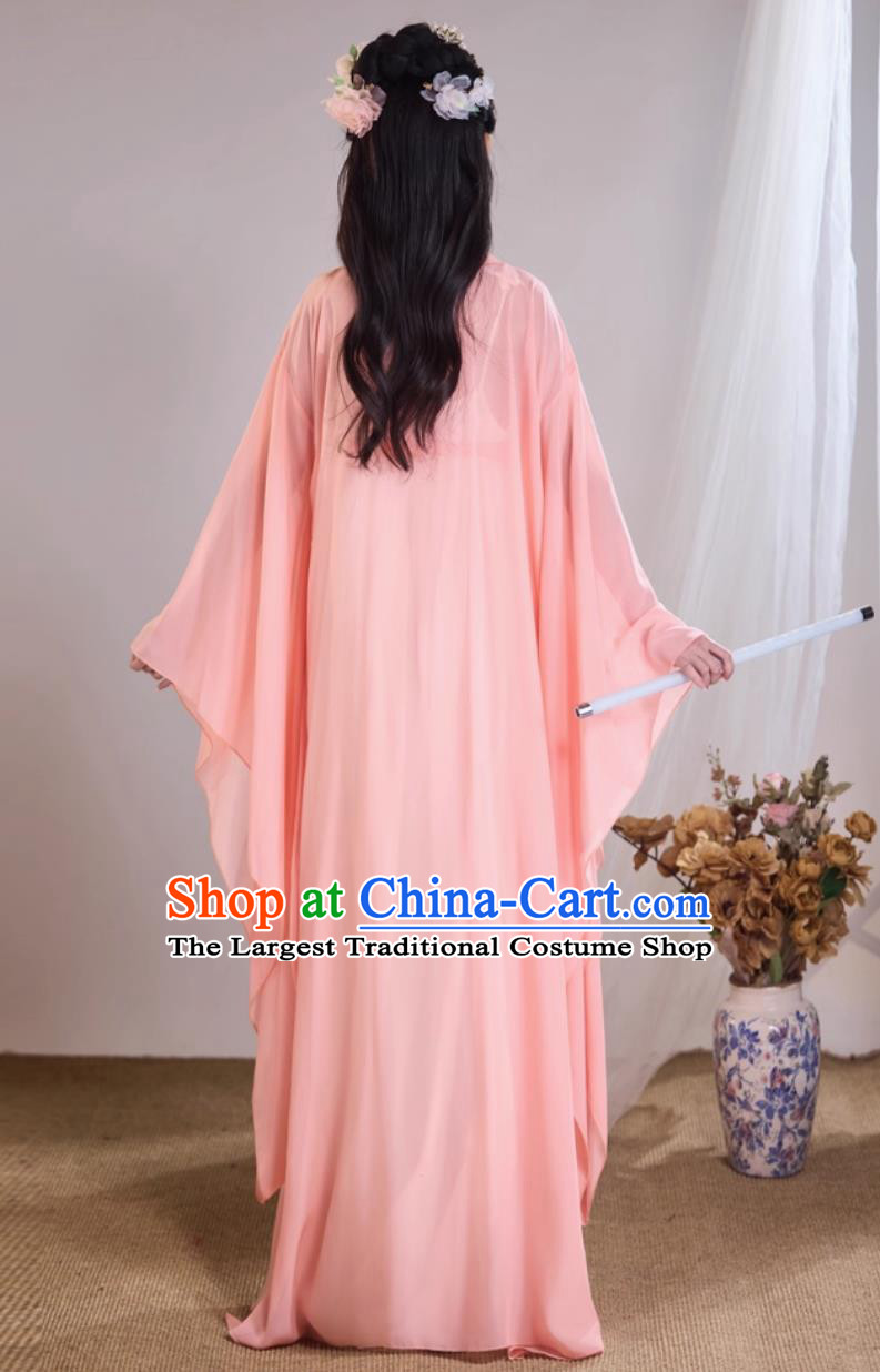 Pink Han Tang Dance Costume Wide Sleeve Classical Performance Dress Women Chinese Traditional Qixiong Ruqun