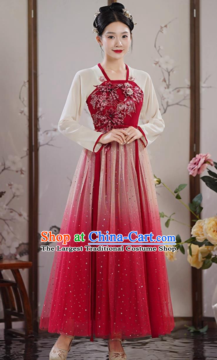 Hanfu Women Modified Ancient Dress Chinese Classical Dance Costume Traditional Performance Clothing