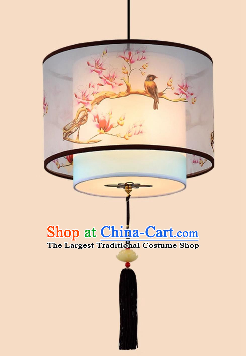 Chinese Restaurant Pendant Light LED Lamp Living Room Entryway Corridor Vintage Flower Bird Lantern Antique Style Lighting