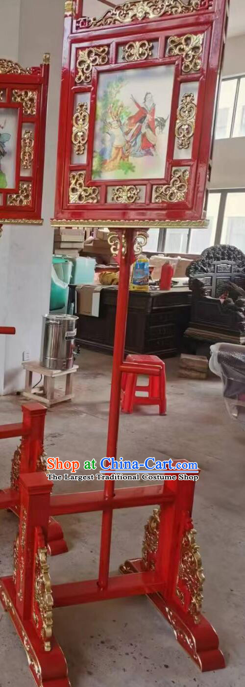 Wood Buddhist Dharma Ceremony Lamp Sacred Offering Temple Supplies Ritual Implements Processional Path Clearing Quiet Retreat Lantern