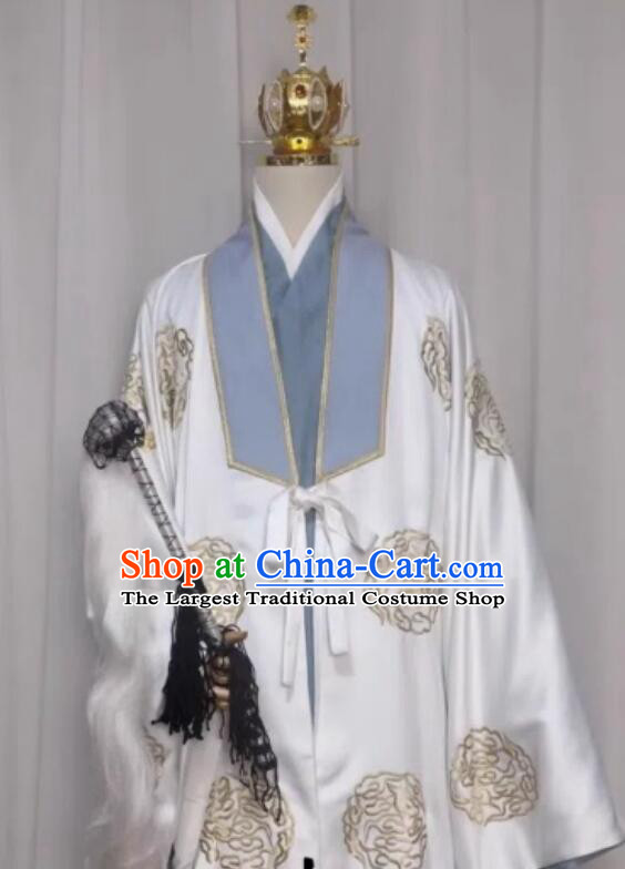 Journey To The West  Edition Patriarch Bodhi Costume TV Drama Performance Garment Ancient Chinese Taoist Priest Outfit