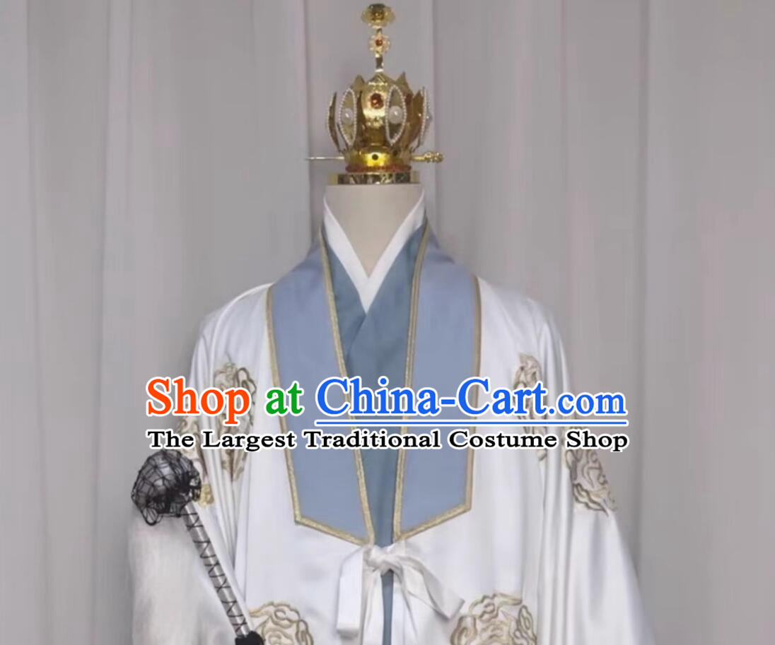 Journey To The West  Edition Patriarch Bodhi Costume TV Drama Performance Garment Ancient Chinese Taoist Priest Outfit